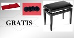 Klavier Yamaha U1F schwarz poliert.