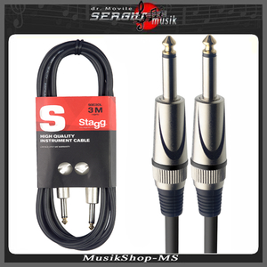 Kabel 3 M Gitarren Kabel deluxe Instrumentkabel 6mm Klinke auf Klinke Neu